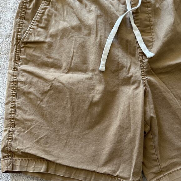 OLD NAVY | Tan Pull-On Cotton Jogger Shorts Elastic-Drawstring Waist | Men's L - Picture 3 of 9